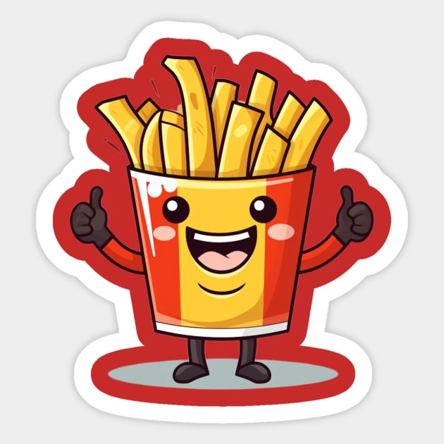 kawaii french fries T-Shirt cute ,potatofood Sticker by nonagobich